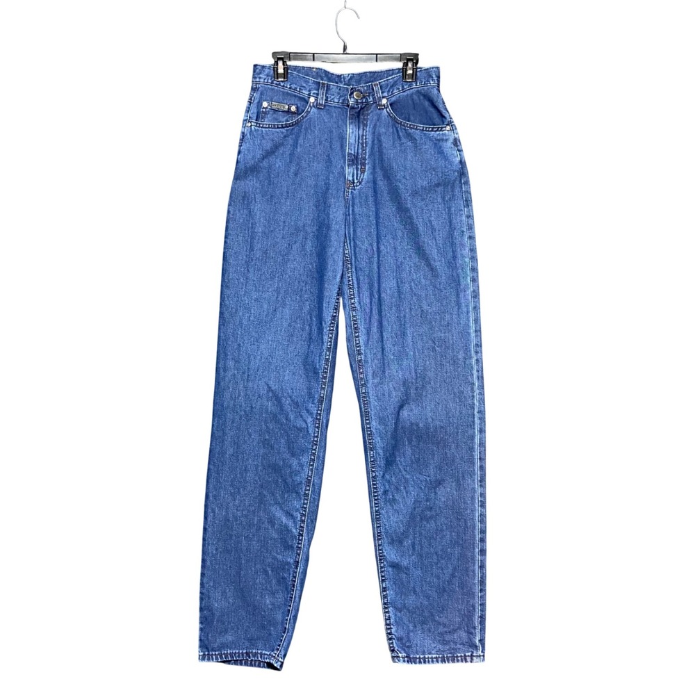 Vintage Lee Riveted High Waisted Mom Jeans Medium‎ Wash Tencel Blend USA 12 Long